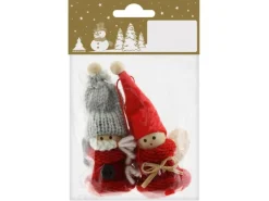 2 Wichtel aus Holz Filz und Stoff 9 cm