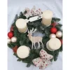 Adventskranz 35 cm Garniert Creme