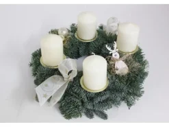Adventskranz mit 4 Kerze Ø 30 cm Creme
