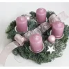 Adventskranz mit 4 Kerze Ø 25 cm Altrosa