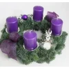 Adventskranz mit 4 Kerze Ø 30 cm Violett
