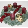 Adventskranz mit 4 Kerze Ø 35 cm Bordeaux