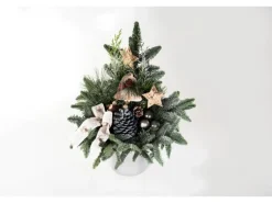 Adventsvase ohne Kerze 15 cm Schwarz/Weiß