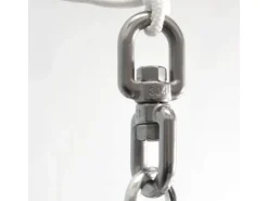 AMANKA XL-Hängesessel Drehwirbel 10 x 125 mm  bis 420 kg Silber