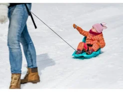 Babyschlitten mit Lehne 74 cm x 38 cm x 33 cm Blau