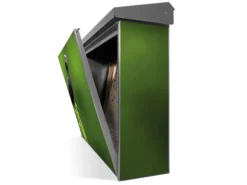 Banjado Briefkasten Edelstahl 38.5x31.5x12cm Ohne Zeitungsfach Inkl. Montagematerial Motiv Vogel Auf Tannenzweig