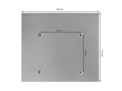 Banjado Briefkasten Silber 36.2x32.2x10cm Groß / Inkl. Montagematerial & 2 Schlüsseln / Mit Namensschild Motiv Vogel Auf Tannenzweig