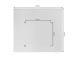 Banjado Briefkasten Weiß 36.2x32.2x10cm Groß / Inkl. Montagematerial & 2 Schlüsseln / Mit Namensschild Motiv Vogel Auf Tannenzweig