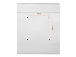 Banjado Design Briefkasten Weiß Pulverbeschichtet 39x47x14cm 2 Schlüssel Mit Zeitungsfach Motiv Vogel Auf Tannenzweig