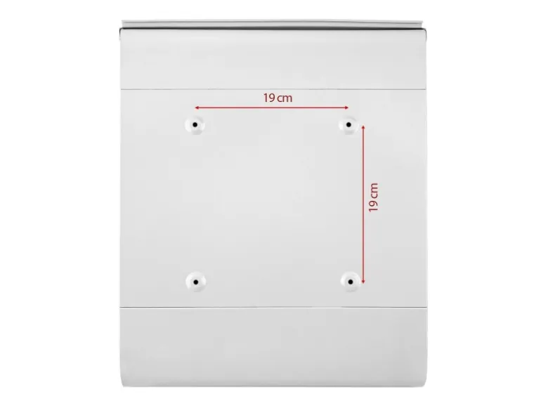 Banjado Design Briefkasten Weiß Pulverbeschichtet 39x47x14cm 2 Schlüssel Mit Zeitungsfach Motiv Vogel Auf Tannenzweig