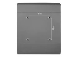 Banjado Design Briefkasten Silber Pulverbeschichtet 39x47x14cm 2 Schlüssel Mit Zeitungsfach Motiv Vogel Auf Tannenzweig