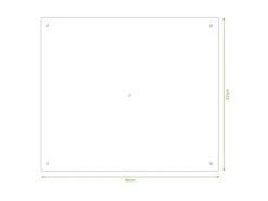 Banjado Herdabdeckplatte Glas 1 Teilig 60x52CM Schneidebrett Herdabdeckung Mit Motiv Vogel Auf Tannenzweig