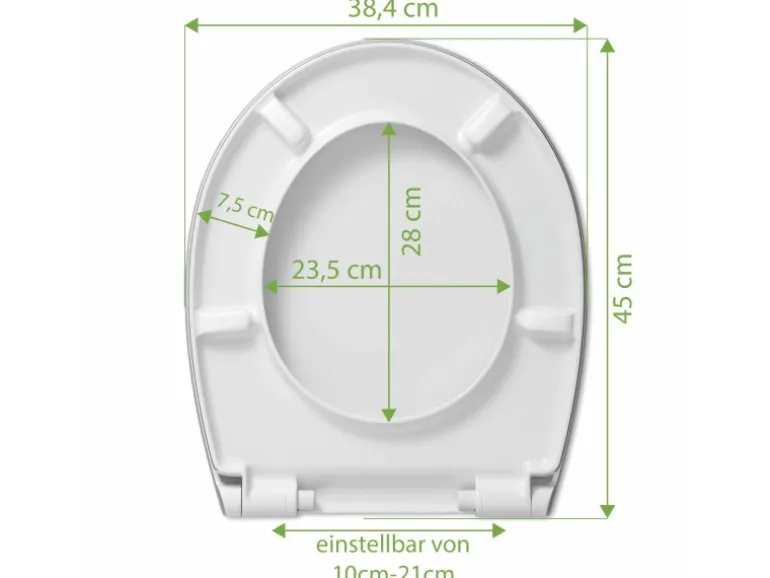 Banjado Premium Toilettendeckel Mit Absenkautomatik WC-Sitz Soft Close Hygienischer Klodeckel Duroplast Mit Motiv Vogel Auf Tannenzweig