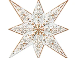 Baumschmuckfigur Stern Weiß-Gold