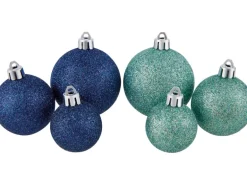 Baumschmuck-Set Blau-Mint 3-fach sortiert