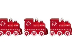 Baumschmuck-Set Lokomotive 3 Stück Rot
