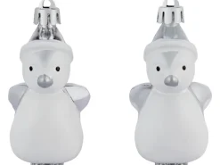 Baumschmuck-Set Pinguin 4-teilig Silber