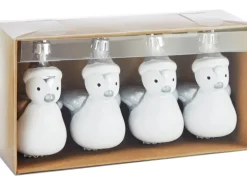 Baumschmuck-Set Pinguin 4-teilig Silber