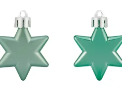 Baumschmuck-Set Sterne 12-teilig 5 cm Mintgrün