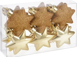 Baumschmuck-Set Sterne 12-teilig Gold