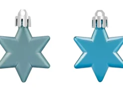 Baumschmuck-Set Sterne 12-teilig 5 cm Türkis