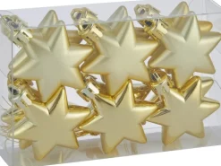 Baumschmuck-Set Sterne 12-teilig 5 cm Gold