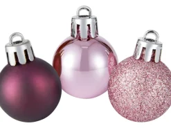 Baumschmuck-Set 9-teilig Pink und Lila