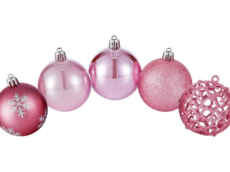 Baumschmuck-Set 25-teilig Rosé