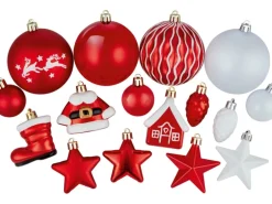 Baumschmuck-Set 50-teilig Rot-Weiß
