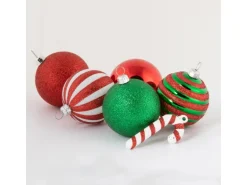 Baumschmuck-Set 50-teilig US-Style Grün/Rot/Weiß