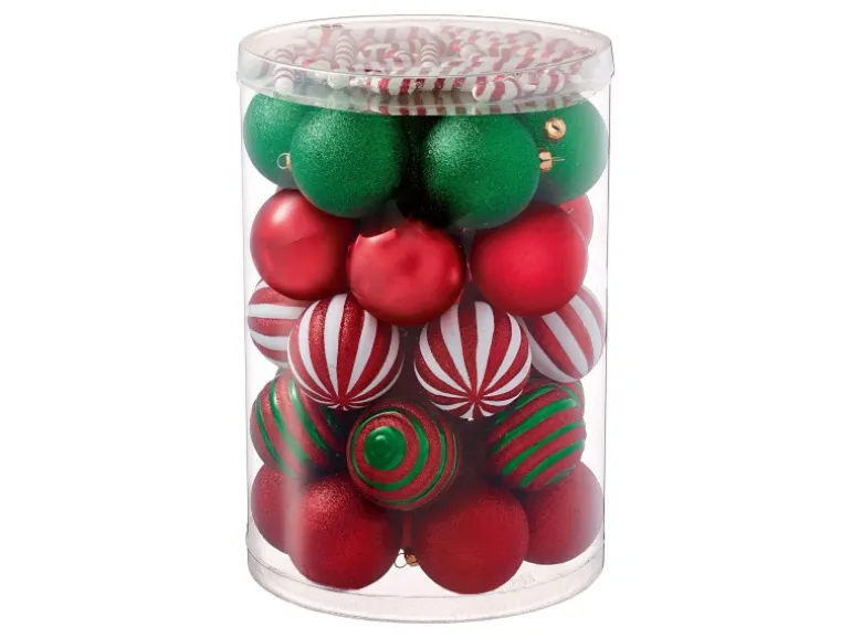 Baumschmuck-Set 50-teilig US-Style Grün/Rot/Weiß