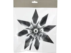 Baumspitze mit Blume aus Kunststoff Ø 24 cm Silber