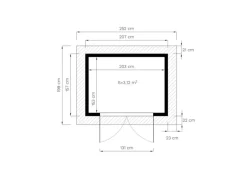 Bertilo Gerätehaus Pent Modern 2 Natur 208 cm x 157 cm FSC®