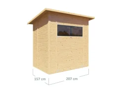 Bertilo Gerätehaus Pent Modern 2 Natur 208 cm x 157 cm FSC®