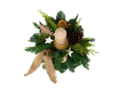 Birkengesteck mit 1 Kerze Mintgrün Länge 15 cm