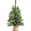 Black Box Trees Künstlicher Weihnachtsbaum Creston Jute Frosted 20 LED 60 cm