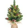 Black Box Trees Künstlicher Weihnachtsbaum Creston Jute Frosted 15 LED 45 cm