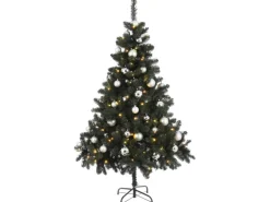 Black Box Trees Weihnachtsbaum Fynn LED Silber-Mintgrün H 185 x Ø 115 cm