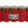 Bolsius 5er-Pack Grablichter, mit Deckel, Rot