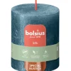 Bolsius Rustik-Kerze Shimmer Winter Edition Ø 6,8 cm x 8 cm Blau