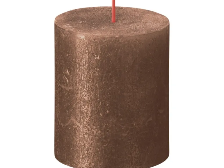 Bolsius Rustik-Kerze Shimmer 80/68 mm Kupfer