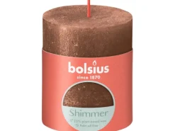 Bolsius Rustik-Kerze Shimmer 80/68 mm Kupfer