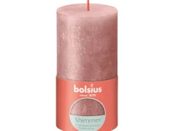 Bolsius Rustik-Kerze Shimmer 130/68 mm Rosa