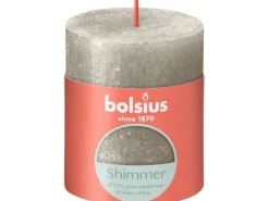 Bolsius Rustik-Kerze Shimmer 80/68 mm Champagner