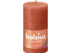 Bolsius Rustik-Kerze Shine 130/68 mm Herbstliches Orange