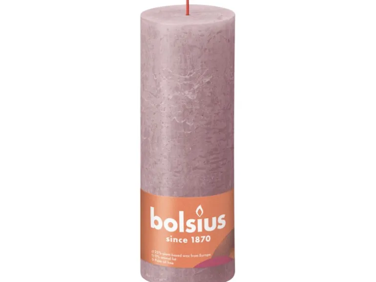 Bolsius Rustik-Kerze Shine 190/68 mm Eschenrose