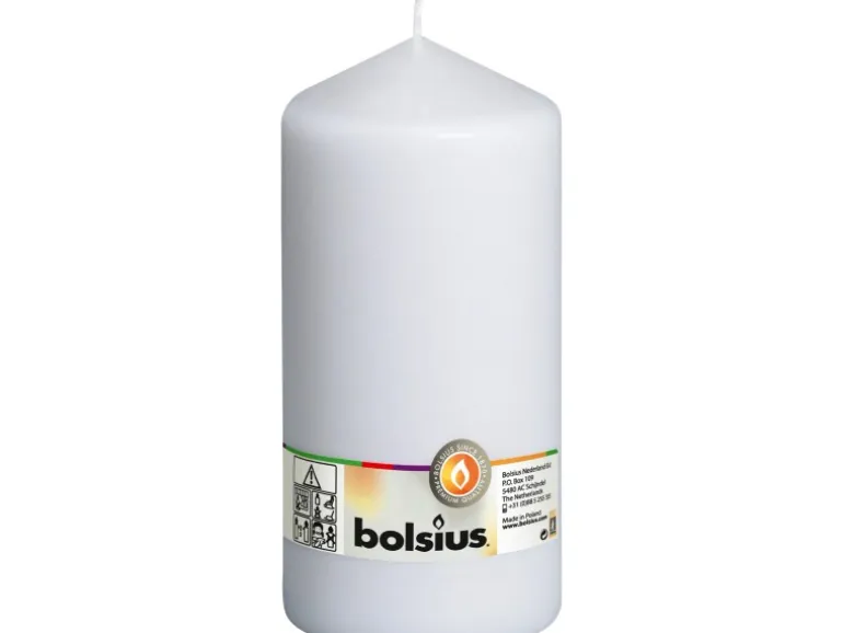 Bolsius Stumpenkerze 200/98 mm Weiß