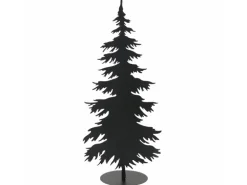 Boltze Baum-Dekoaufsteller Findus 39 cm x 25 cm x 90 cm Schwarz