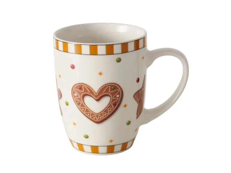 Boltze Becher Ginger Rund 12,5 cm x 8 cm x 10,5 cm Braun-Weiß