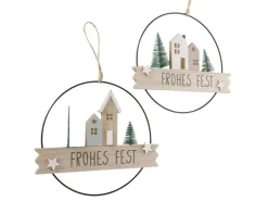 Boltze Dekoanhänger Gustaf 2-fach Sortiert Natur